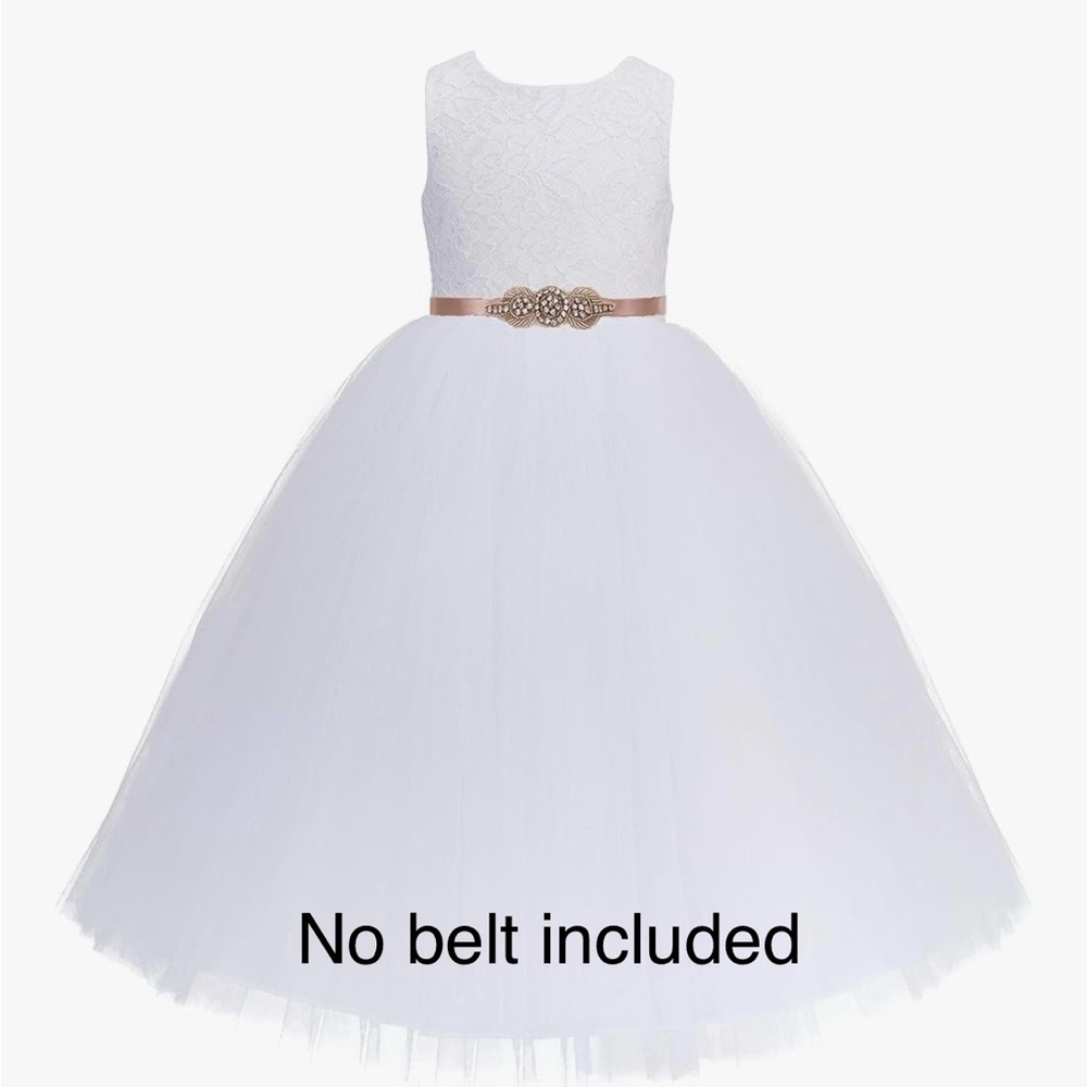ekidsbridal Floral Lace Heart Cutout Flower Girl Wedding Reception Dress